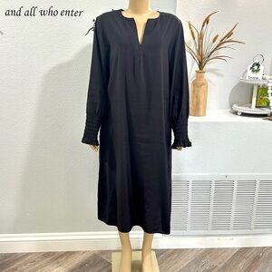 Cos Oversized Lagenlook Long Midi Tent Trapeze Dress Size 12 Boho